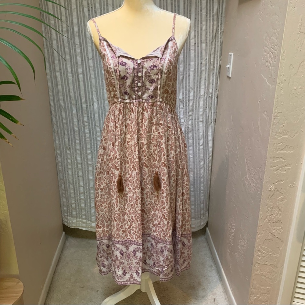 Mauve bohemian sundress mid length
